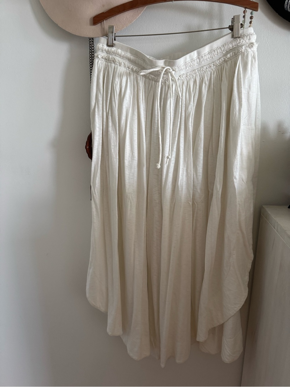 Free People free-est Quentin Wide Leg Flowy Pants in Ivory Coast - Picture 4 of 7